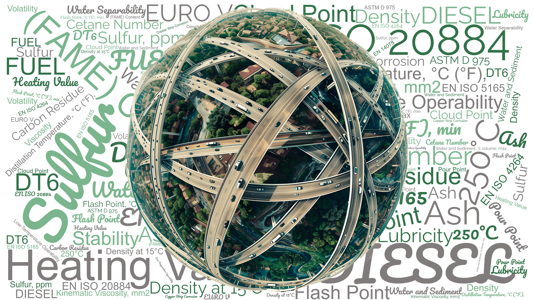 Сводная таблица испытаний и спецификаций дизельного топлива для Америки, Европы и других стран