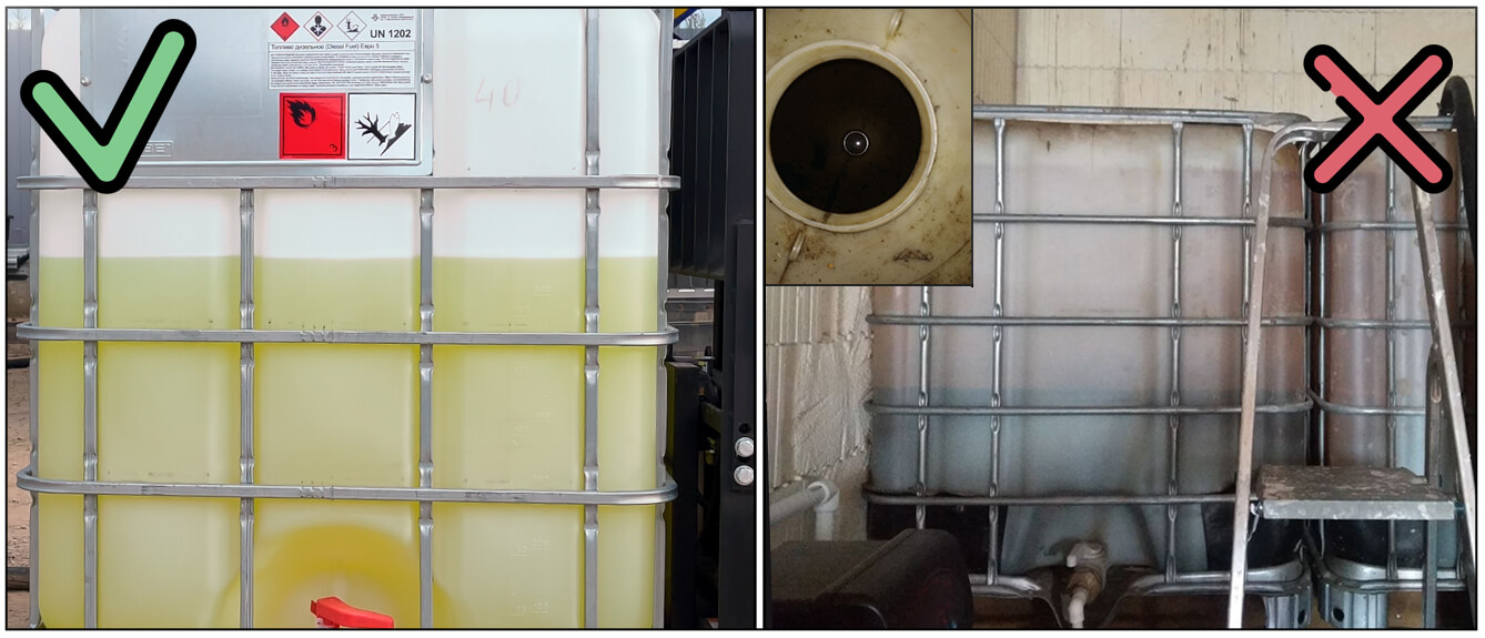 Еврокуб с топливом Евро 5 и Еврокуб с грязным дизельным топливом Рис 1 Еврокуб с Евро 5 и Еврокуб с грязным топливом.jpg